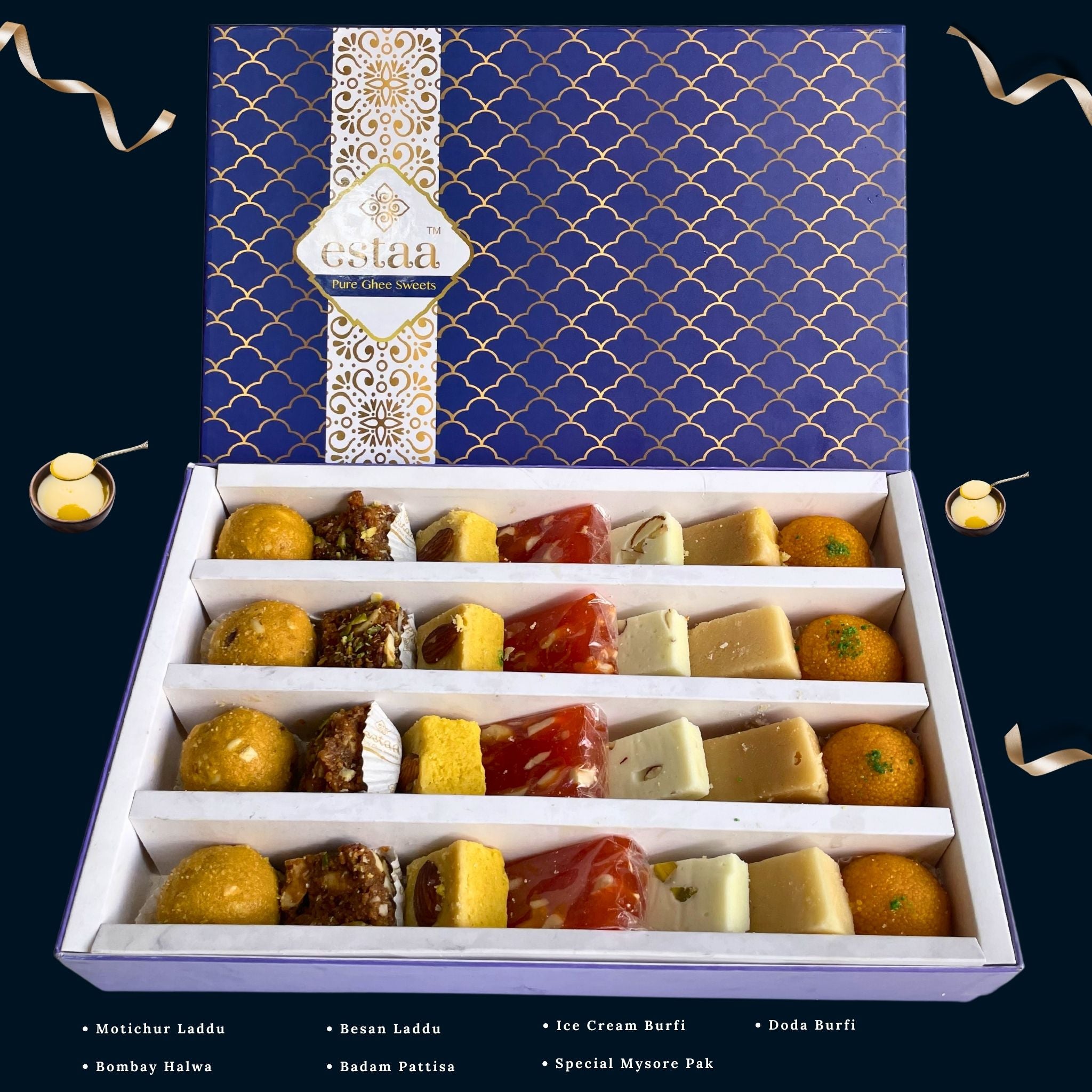 Sweets Gift Box - Assorted Ghee Sweets(1000gms) – Estaa Sweets
